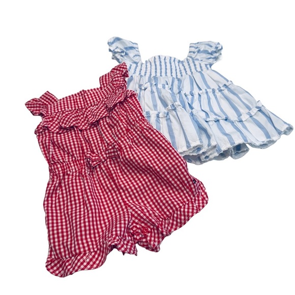 Tommy Hilfiger Baby Girl Romper & Janie & Jack Dress Sz 3 MO LOT OF 2 - Picture 2 of 16